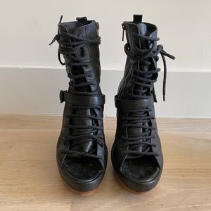 Ann Demeulemeester Lace Up Platform Wedges - Sz 38